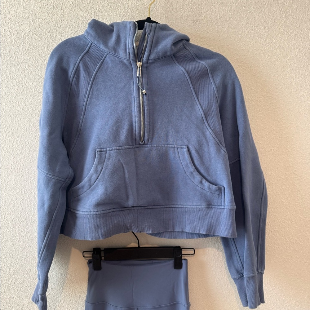 Lululemon Women's Scuba Quarter Zip Hoodie and Leggings Set Water Drop - Picture 2 of 8